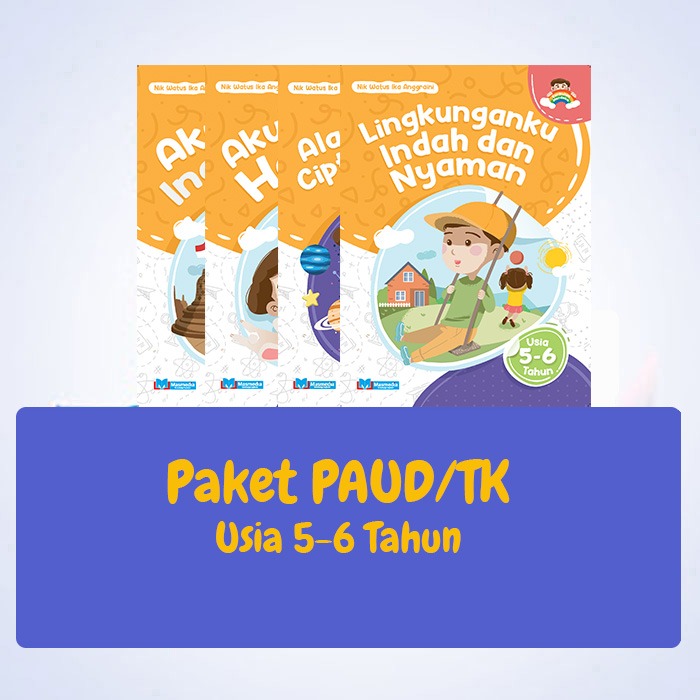 Paket PAUD/TK B K-Merdeka Usia 5-6 Tahun (12 Judul Buku + Plastik)