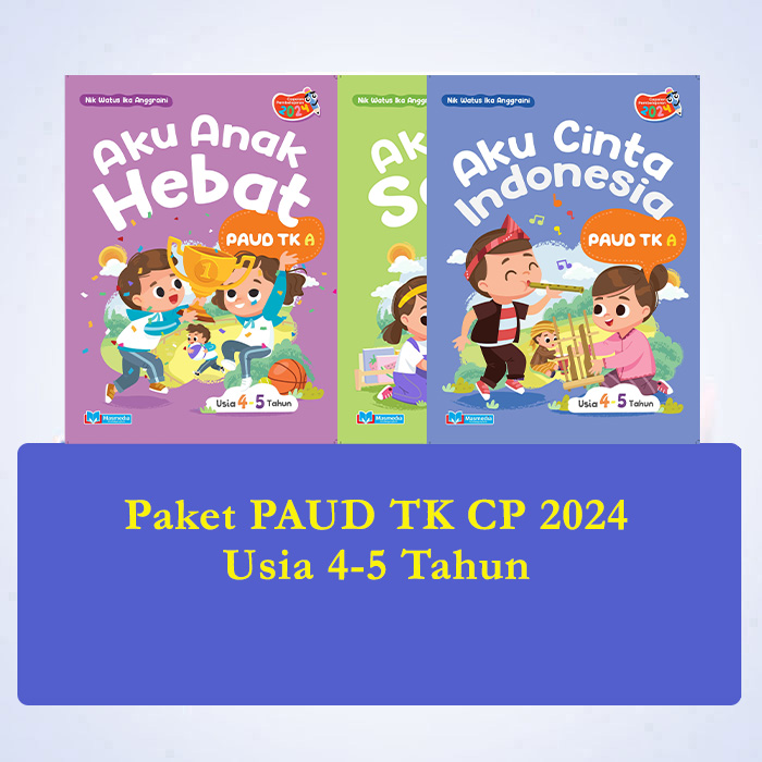 Paket PAUD/TK A K-Merdeka CP 2024 Usia 4-5 tahun (12 Judul Buku + Plastik)